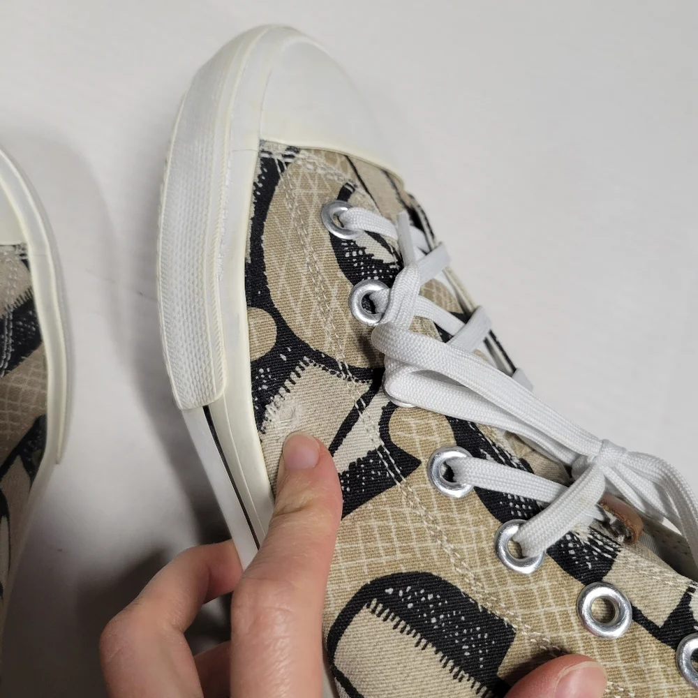 Burberry Mens Monogram-print High-top Sneakers In Neutrals Size 43 10 - Picture 7 of 13